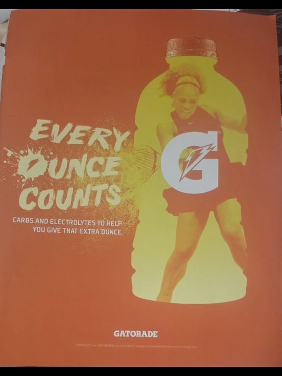 Gatorade Other - Gatorade 'Every Ounce Counts' Orange Poster Print Ad Sixe 8"×10"